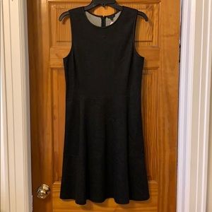 Theory Charcoal Grey Fit and Flare Dress